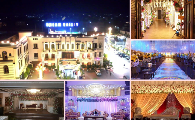 Dream Valley Sialkot marriage hall featuring spacious wedding venue and scenic event setting
