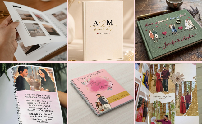 Personalized wedding memory journal as a meaningful anniversary gift idea