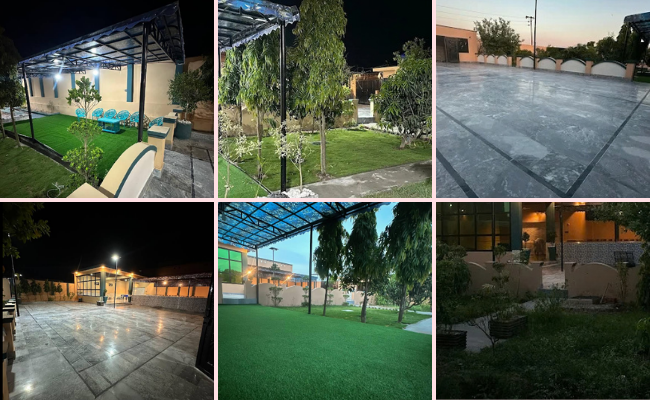 MK Farm House Sialkot outdoor wedding venue with spacious green lawns for nikah ceremony